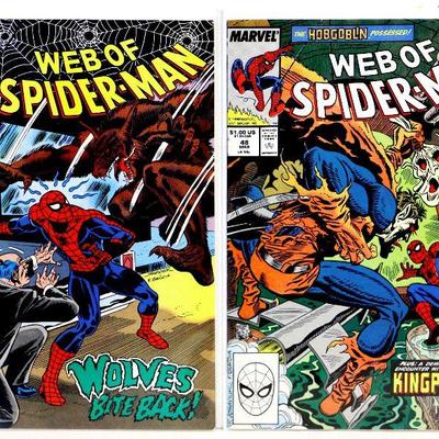 WEB OF SPIDER-MAN #48 #51 #53 #54 - 1st Demogoblin & Inferno 1989 Marvel Comics