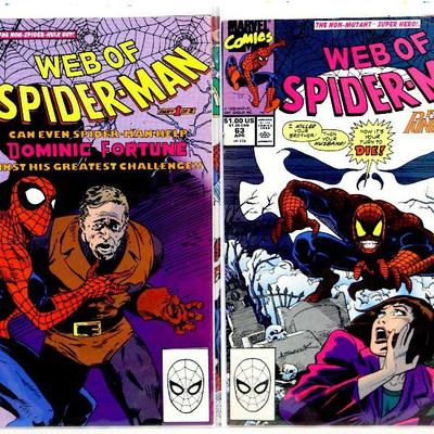 WEB OF SPIDER-MAN #63 #71 #72 #75 #106 Comic Books Set 1990-93 Marvel Comics