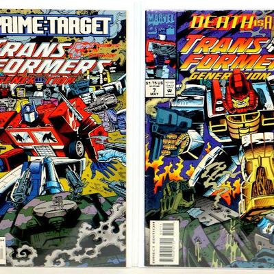 TRANSFORMERS GENERATION 2 #2 #3 #4 #5 #6 #7 Comic Books Set 1993-94 Marvel Comics