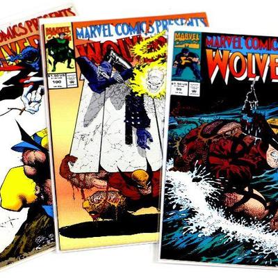 MARVEL COMICS presents WOLVERINE #99 #100 #101 Comic Books Set 1992 Marvel Comics
