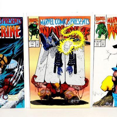 MARVEL COMICS presents WOLVERINE #99 #100 #101 Comic Books Set 1992 Marvel Comics