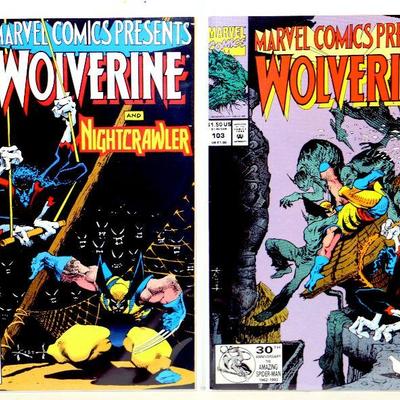 MARVEL COMICS presents WOLVERINE #102-109 - 8 Comic Books Set 1992 Marvel Comics