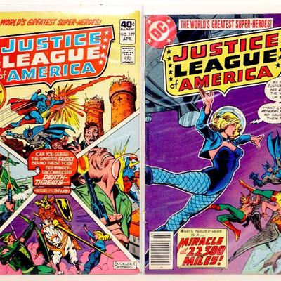 JUSTICE LEAGUE OF AMERICA #144 177 188 191 194 Bronze Age Lot DC Comics 1977-81