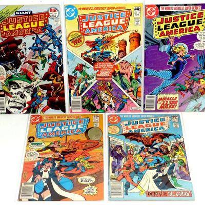JUSTICE LEAGUE OF AMERICA #144 177 188 191 194 Bronze Age Lot DC Comics 1977-81