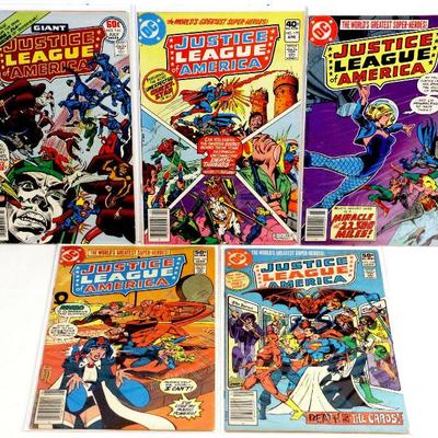 JUSTICE LEAGUE OF AMERICA #144 177 188 191 194 Bronze Age Lot DC Comics 1977-81