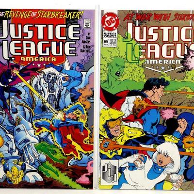 JUSTICE LEAGUE OF AMERICA #62 63 64 65 66 67 68 Comic Books Set DC Comics 1992