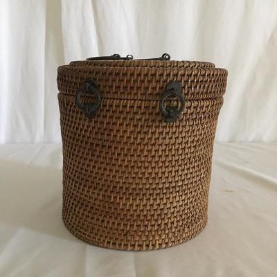 Lot 14 - Antique Teapot in Basket