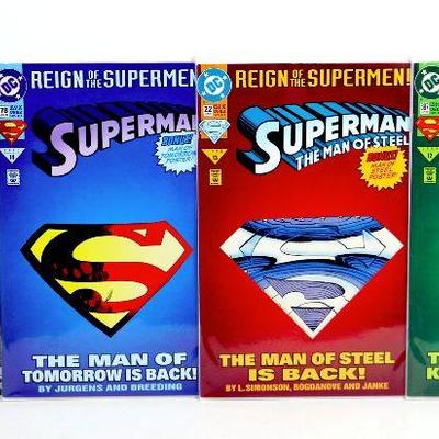 SUPERMAN Reign Of The Supermen COMIC BOOKS SET - DIE CUT COVERS 1993 DC Comics