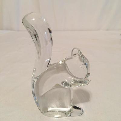 Lot 18 - Baccarat Squirrel & Glass Decorations