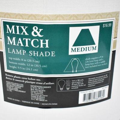 2 Lampshades, Off-White, Medium Size - New