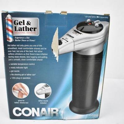 Conair Gel & Lather Heating System: Experience a Hot Barber Shave at Home - New