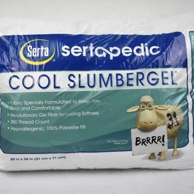 Serta Standard Queen Pillow, Sertapedic Cool Slumbergel - New