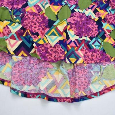 LuLaRoe Colorful Triangles & Hydrangeas 