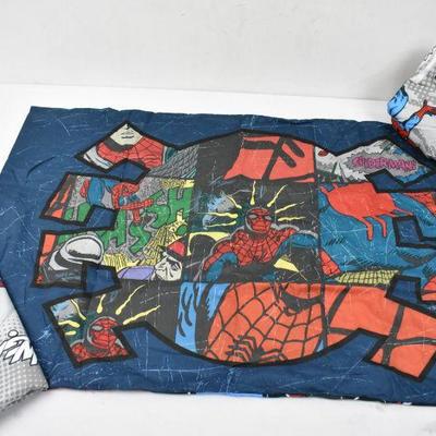 Marvel Comics Spiderman Twin Size Sheet Set, 3 Pieces - New, Open Package