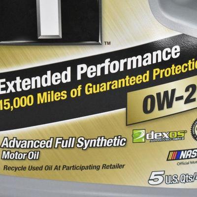 5 Quarts Motor Oil: Mobil 1 Ext. Performance 0W-20 Advanced Full Synthetic - New