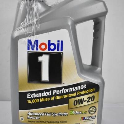 5 Quarts Motor Oil: Mobil 1 Ext. Performance 0W-20 Advanced Full Synthetic - New