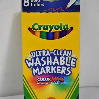 3 Piece Crayola: Coloring Pages Book, Colored Pencils, & Washable Markers - New