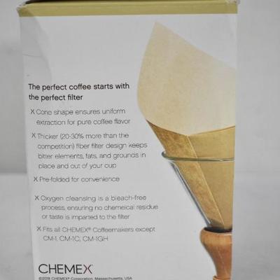 Chemex Coffee Filters, Bonded Natural Squares, Unbleached (FSU-100) 100 - New