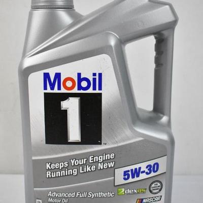 Motor Oil: Mobil 1 Advanced Full Synthetic 5W-30, 5 Quarts - New