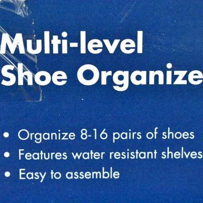 Closetmaid Multi-Level Shoe Organizer, White - New