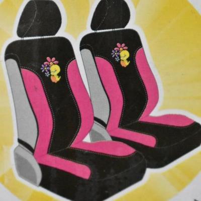 BDK Front Car Seat Covers, WB Tweety Bird - New