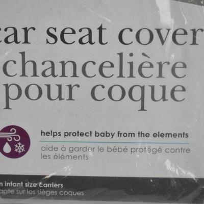 JJ Cole Infant Carrier Car Seat Cover, Gray Herringbone - New