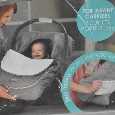 JJ Cole Infant Carrier Car Seat Cover, Gray Herringbone - New