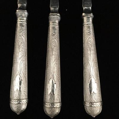 Lot 47 - R&B Engraved Silver Flatware