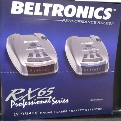 Lot 187 - Beltronics RX65 Laser Detector