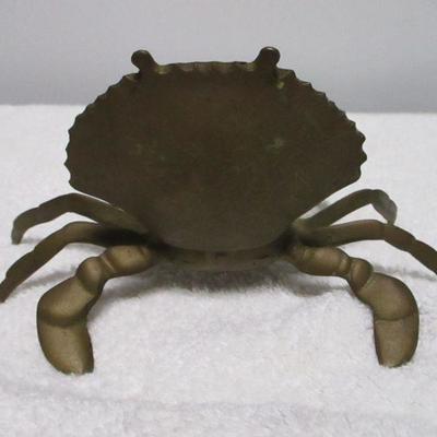 Lot 192 - Brass Crab Ashtray Incense Holder