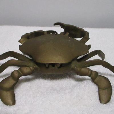 Lot 192 - Brass Crab Ashtray Incense Holder