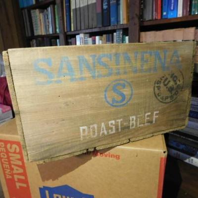 Vintage Meat Packing Box Argentina Sansinena Roast Beef 19