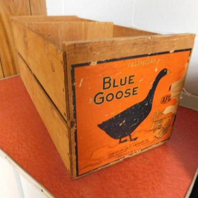 Double Sided Orchard Crate Blue Goose California Citrus 26