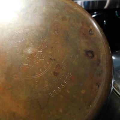 Set of Revere Ware Copper Bottom Pans 