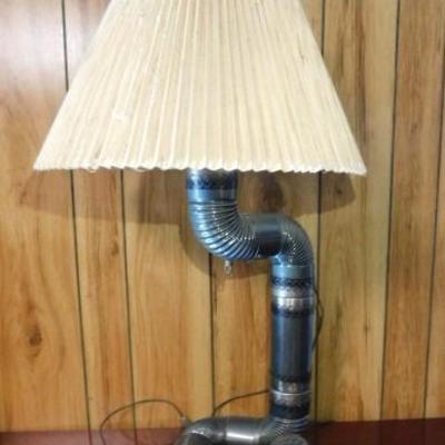 Vintage Unique Flue Pipe Table Lamp