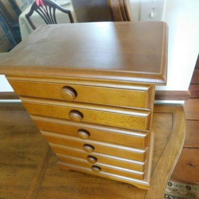 Maple Solid Wood  Sewing Notions Box 6 Drawer 12