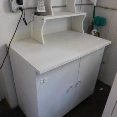 Solid Wood Washroom Laundry Cabinet and Storage 36