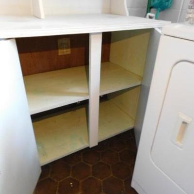 Solid Wood Washroom Laundry Cabinet and Storage 36