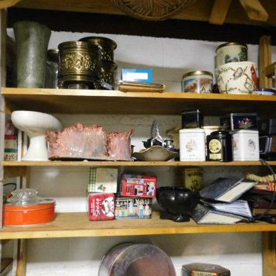 Lot #2:  Entire Shelf of Collector Items and Contents as Shown (See All Pics)