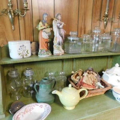 Lot #4:  Entire Shelf and Storage Area of Glass Contents as Shown [(See All Pics) Not Buffet]