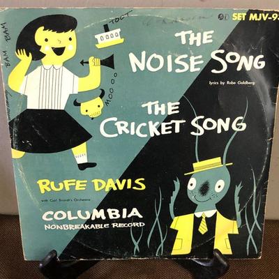 78 THE NOISE SONG THE CRICKET SONG Ruff Davis With Carl Brandt's #MJV-93