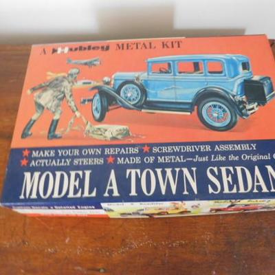 Vintage Hubley Metal Kit Model of Model A Town Sedan