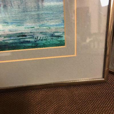 Lot#229 3 Framed Water Colors by Leung 
