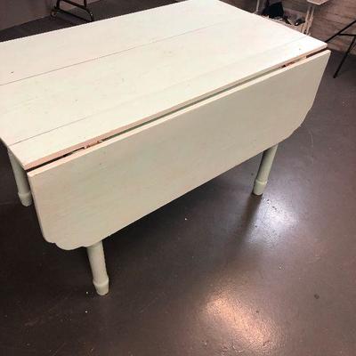Lot#232 Drop Leaf Shabby chic Pine Painted Table
