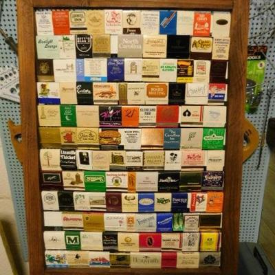 Match Book Collection on Wood Frame Wall Mount