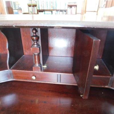 Vintage Chippendale Design Mahogany Secretary with Gallery 30