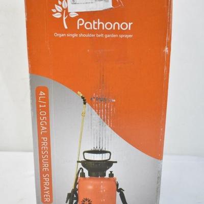 4L/1.05 Gallon Pressure Sprayer by Pathonor - Tested, Works, Complete