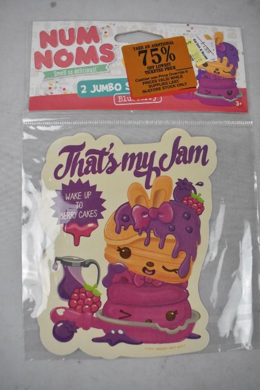 Num Noms Scented Jumbo Stickers (10 Total) & Package of 3 Erasers - New |  EstateSales.org