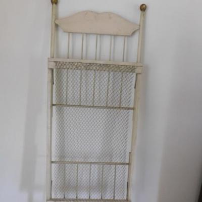 Antique Large Doll Victorian Bed with Fold Out Foot and Head Board 30