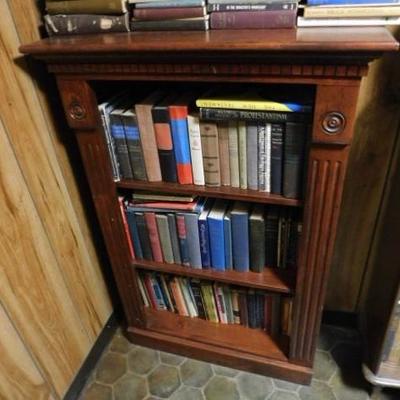 Lot #2:  Solid Wood Mahogany 3 Shelf Book Stand 34